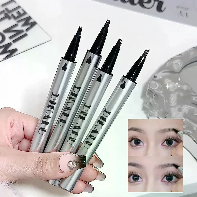 DIKALU Multi-forked Wild Eyebrow Pencil Nature Three-dimensional Hairline Pen Tattoo Brow Contour Pen Waterproof Eyebrow Makeup