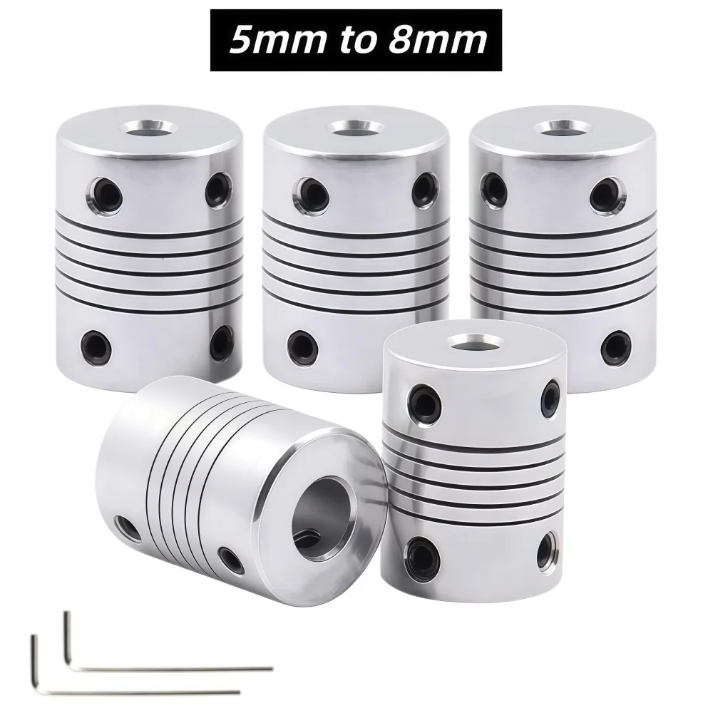 

Гибкая муфта-соединитель 5-8 мм, соединитель вала из алюминиевого сплава для шагового двигателя NEMA 17, для 3D-принтера, RepRap, станка с ЧПУ