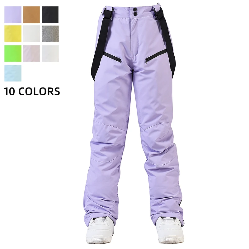 

ARCTIC QUEEN Snow Pants for Men and Women Snowboard Strap Trousers Windproof Ski Suit Outdoor Sports Belt Bibs Unsex Winter