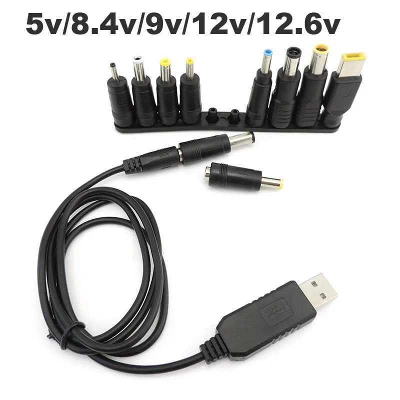 Dc male power 4.0x1.7 7.4 jack USB boost Cable line DC 5V to 9V 8.4V 12V Step UP ModuleConverter connector Adapter charger e1