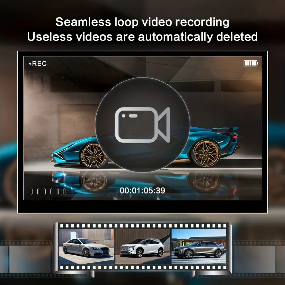 1080P HD Wireless Security Camera with WiFi, USB Rechargeable, Compact Design for Home & Outdoor Surveillance, Black