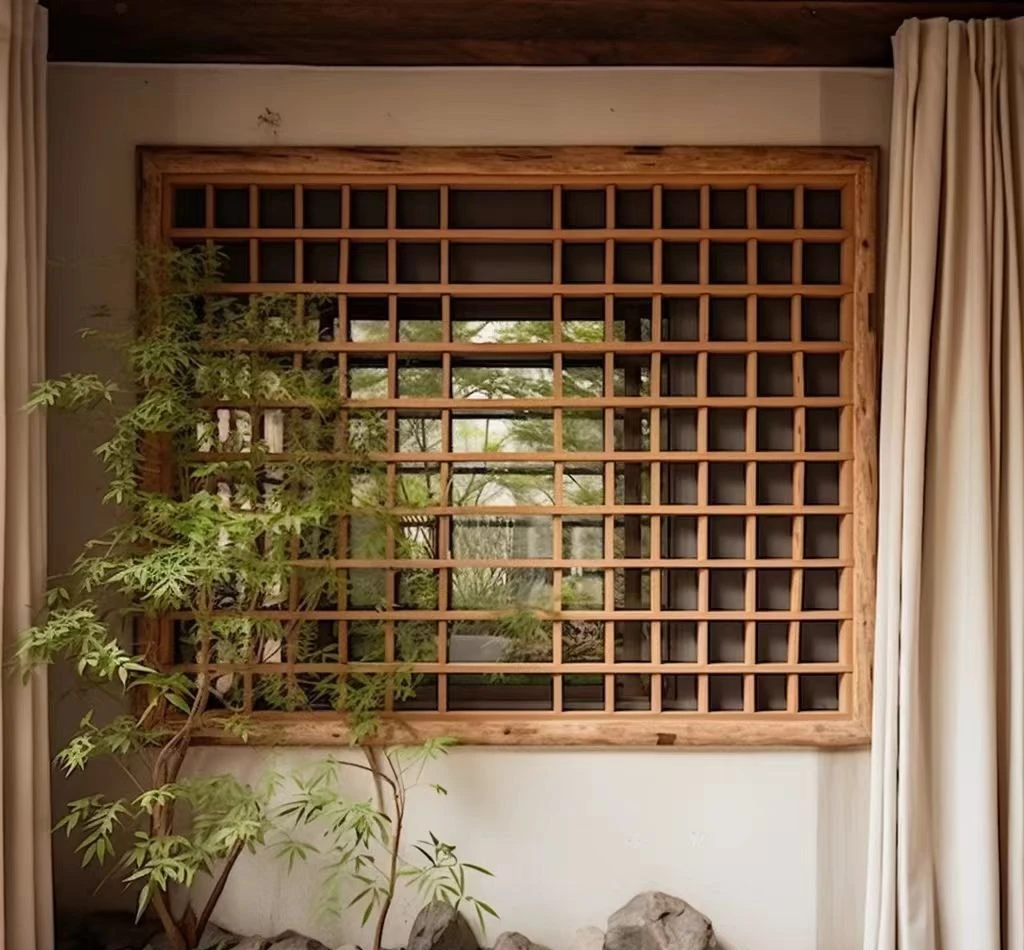 نافذة الدردار القديمة وابي ويند B & B عتيقة قابلة للطي على اليسار واليمين لتزيين متجر شاي الحليب #3