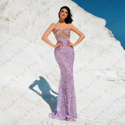 Glitter Women's Sexy Evening Dresses Mermaid Elegant Princess Prom Dress Cocktail Party Gowns Vestidos De Fiesta Elegantes Para