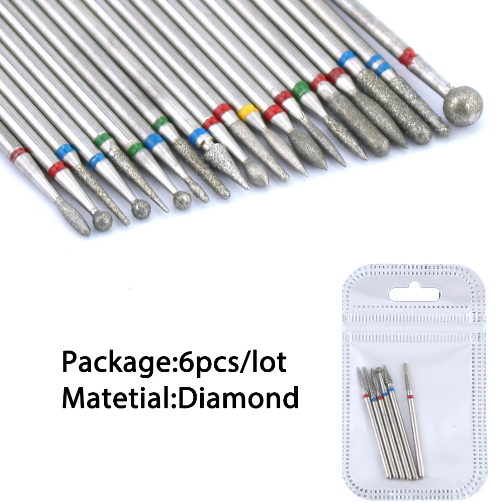 5/6/7 Diamant Nagelboren Frees Set Snijders Manicure Silicon Steen Pedicure Elektrisch voor Molen manicure Machine