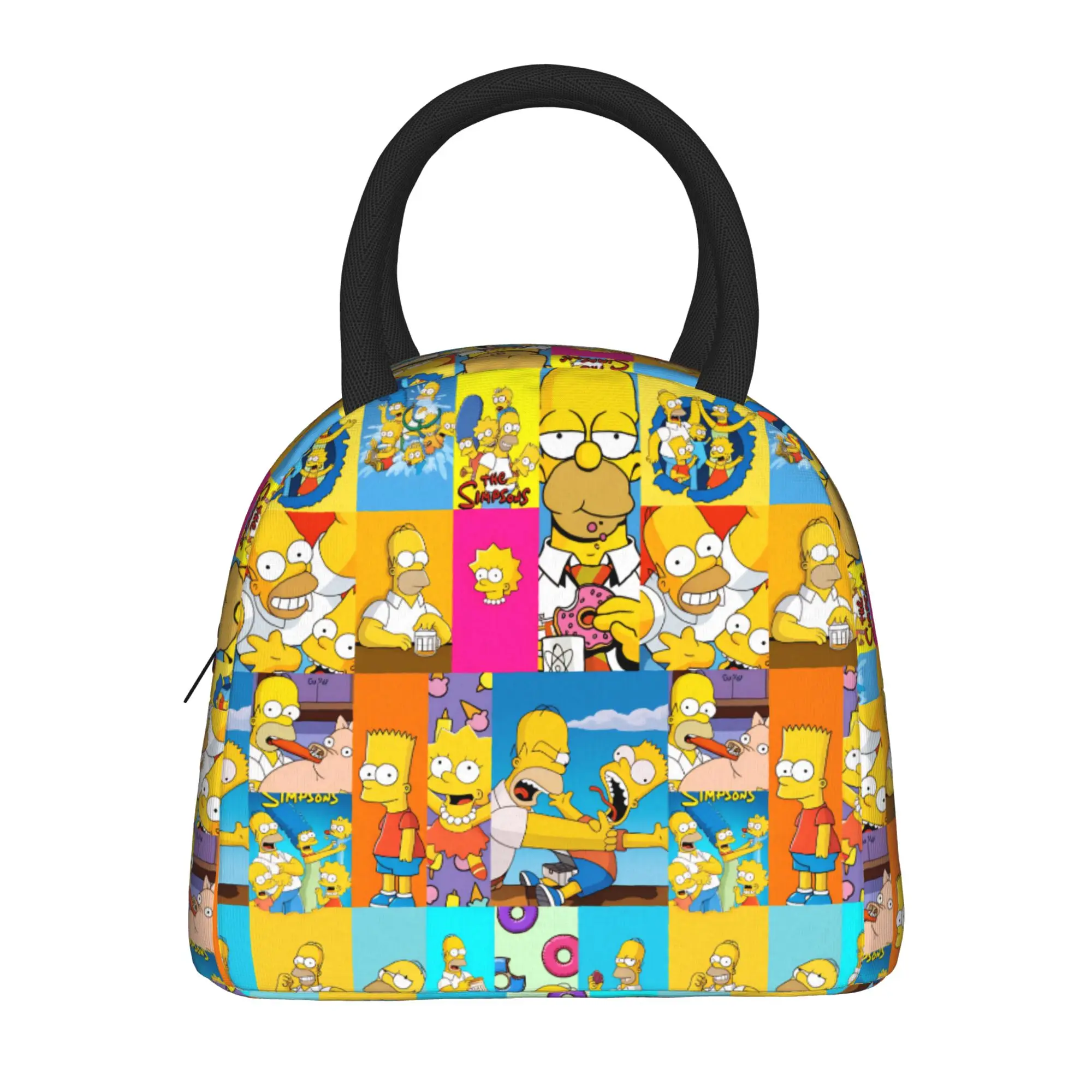 

Сумка-холодильник Homer S-Simpson Eating Donut Lunch Bag, портативная термосумка для обедов и еды, для офиса, для женщин, из оксфордской ткани, с графическим принтом