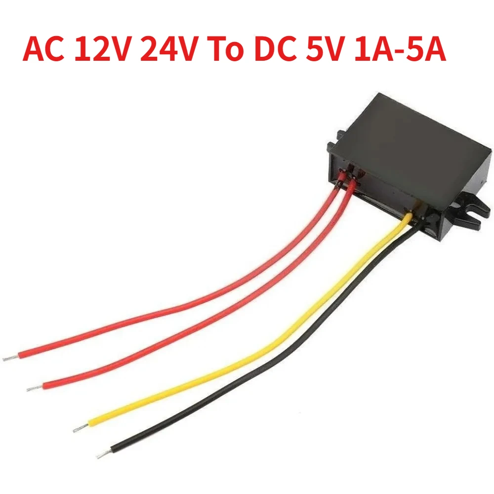 AC 12V 24V To DC 5V Voltage Converter Regulator 1A-5A Step Down Power Supply Module For Automotive Car Monitor Backup Camera
