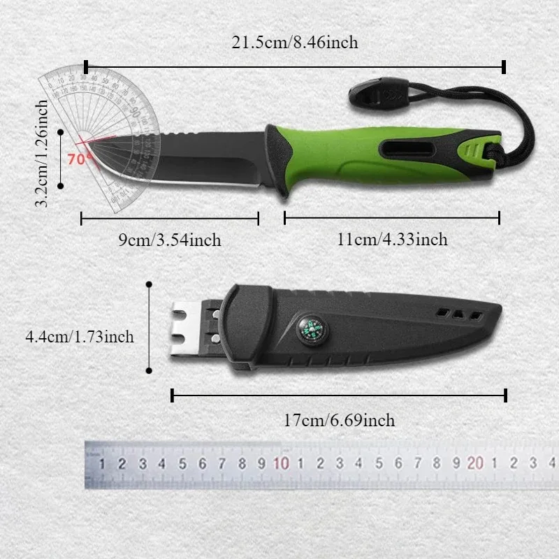 BAKULI-Kitchen Knife Stainless Steel Fruit Knife,Carrying Portable Knife,Camping Barbecue Meat Eating Knife Outdoor Melon Knife