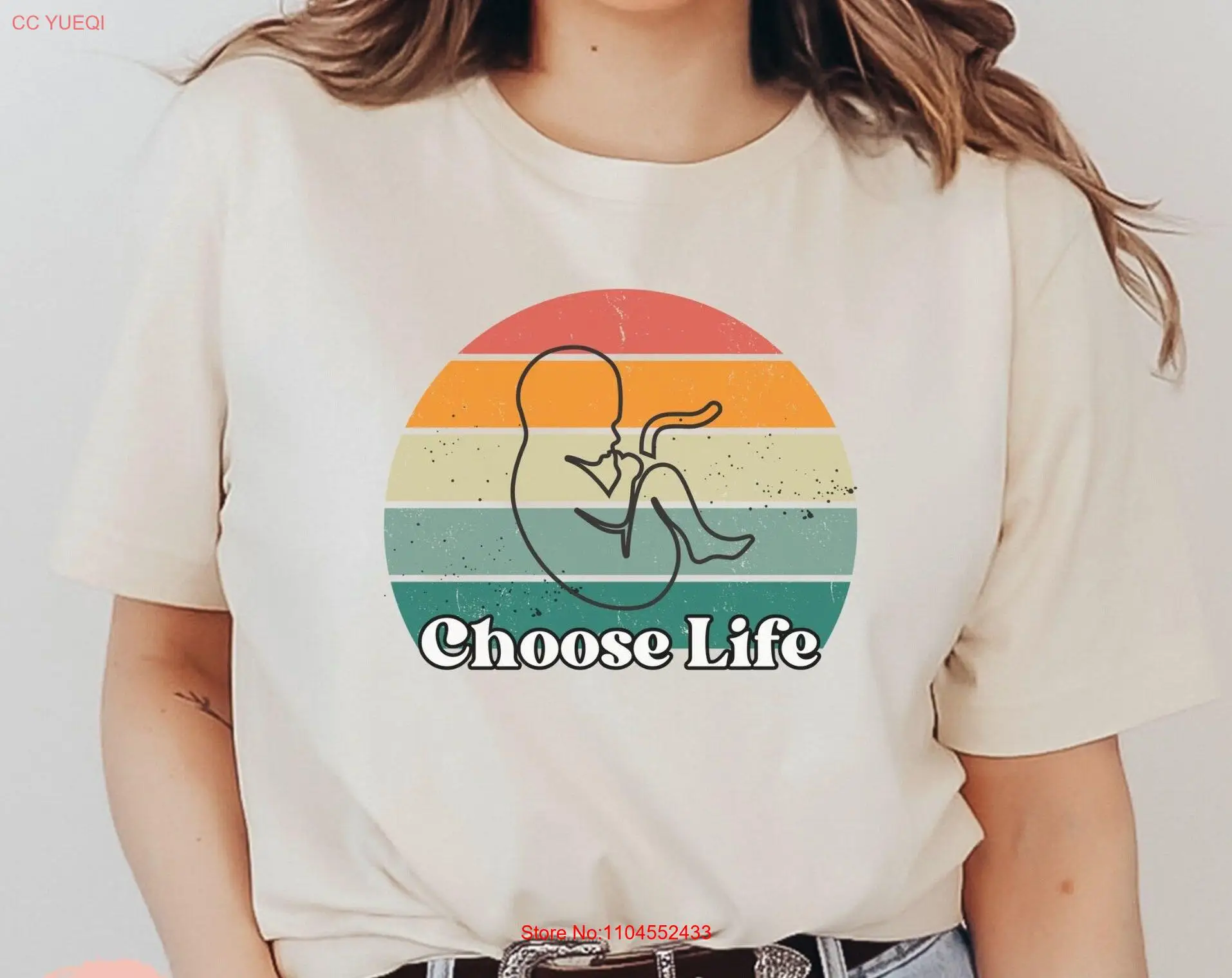 Choose Life T Shirt Retro Pro Trendy for March Christian teen Prolife long or short sleeves