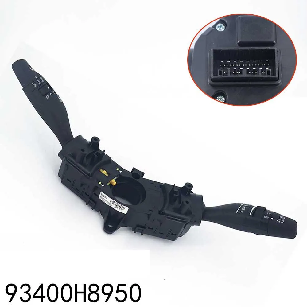 Interruptor de Señal de Giro, Palanca de Control de Faros, Interruptor de Limpiaparabrisas 93400H8950 para Kia Rio 2017-2019, Pieza de Auto