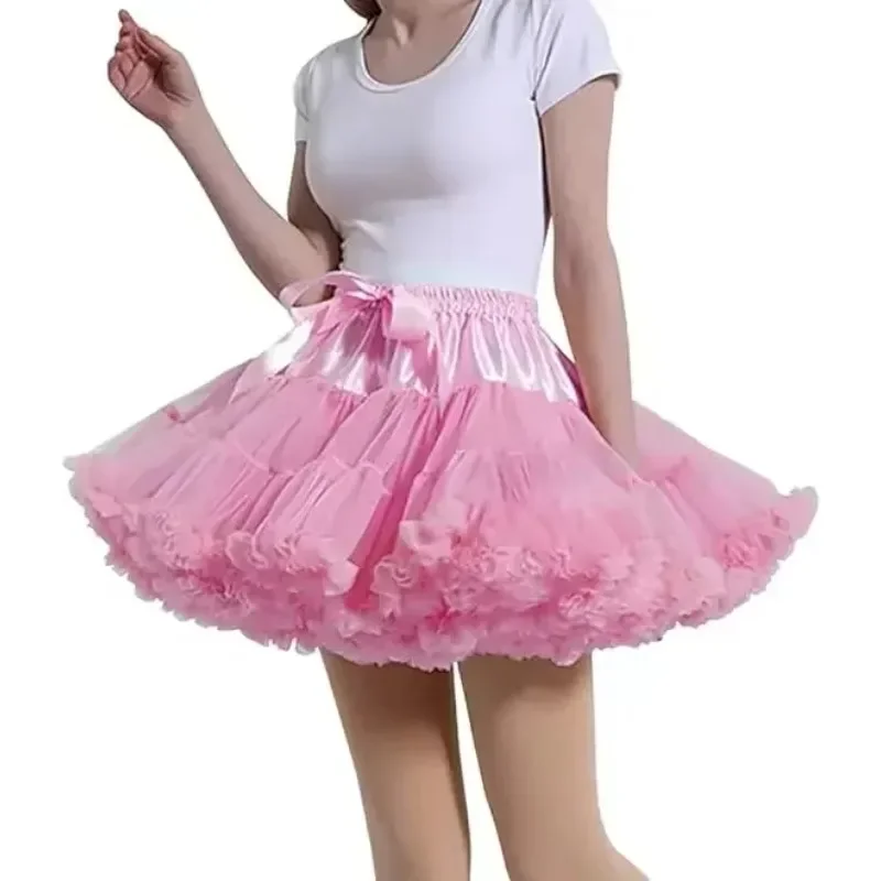 Women's Elastic Waist Chiffon Petticoat fluffy petticoat women's tulle skirt trajes de novia платье на выпускной