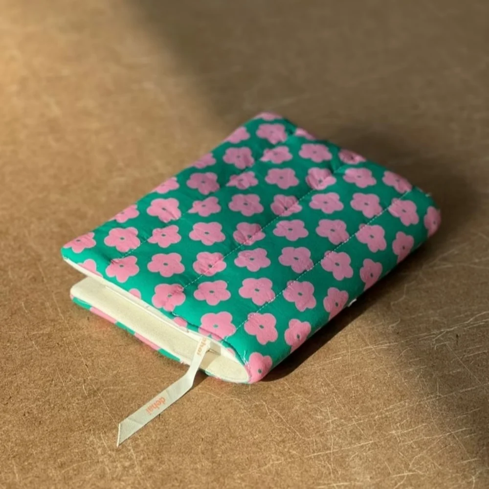 A5 Polyester Patchwork Book Cover Floral Design Versatile Storage Bookcase Fabric Art Spring Summer Essential for Book Lovers - view 6