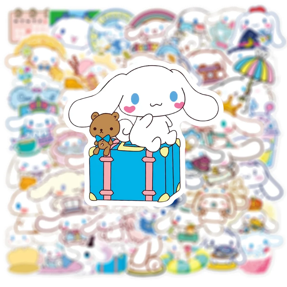 

10/30/50pcs Art Sanrio Cinnamoroll Stickers Girls Kawaii Cartoon Sticker Decal Scrapbooking Luggage Laptop Decorative Toys Gift