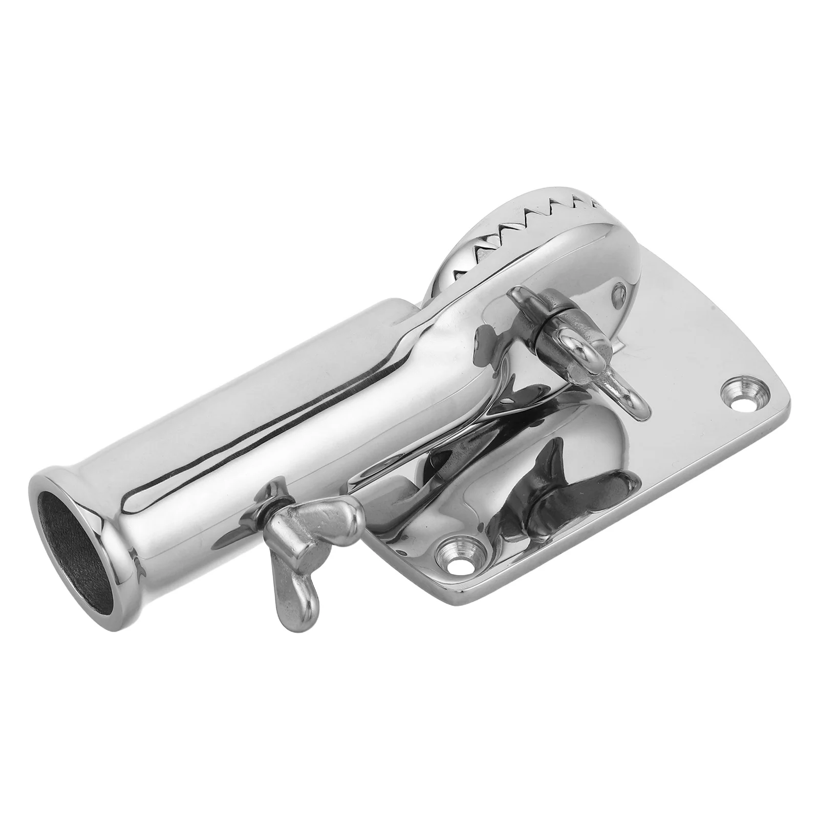 

Heavy Duty Flag Pole Base Stainless Steel Adjustable Flagpole Bracket 1" Inner Diameter For Outside Deck Mount Residential