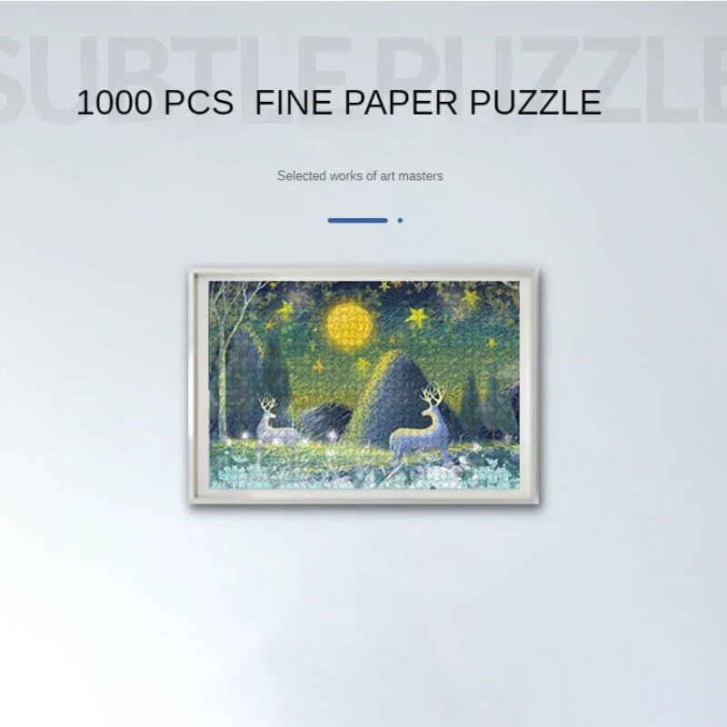 Mini-Puzzle, 1000 Teile, für Erwachsene und Kinder, Kirschblüten-Puzzles, Spielzeug, Familienspiel, berühmte Welt, Ölgemälde, Heimdekoration