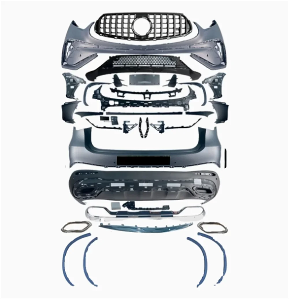 

Car front rear Bumper assembly Surround for 23-24 Mercedes-Benz GLC260 Body kit Wheel eyebrow grill