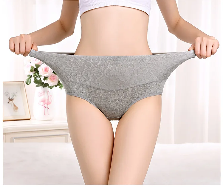 5 Teile/los Plus Größe Unterwäsche Frauen Höschen Hohe Taille Baumwolle Slip Mädchen Komfortable Shaper Bauch Unterhose Sexy Wäsche – Detail 15
