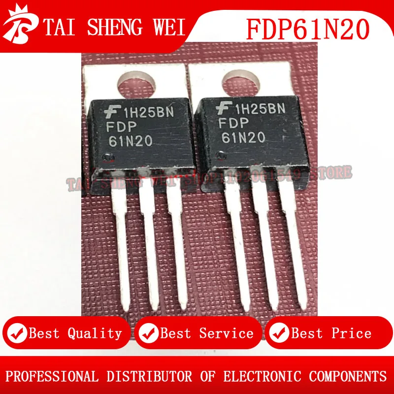 

10 шт. вся новый FDP61N20 FDP 61N20 TO-220 200 В 61A TO22
