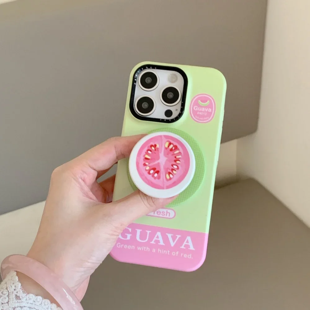 Корейский милый мультяшный магнитный держатель с фруктами, ручка Tok Griptok, подставка для телефона, поддержка IPhone 17, для Pad Magsafe Smart Tok