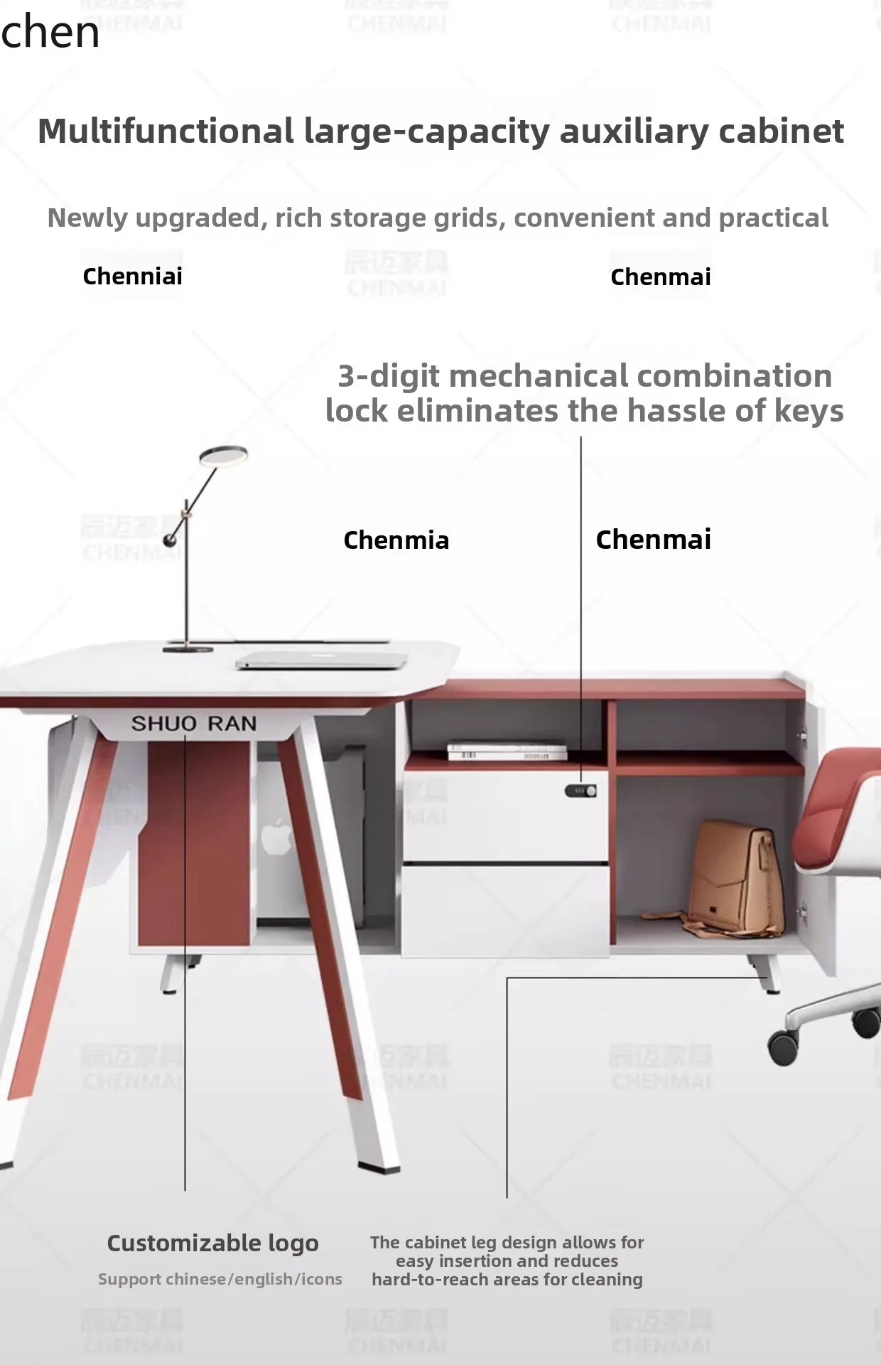 HXL Executive Desk Office Desk High-end Desk and Chair Set Simple Office Furniture