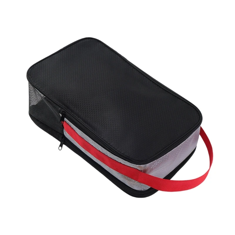 Q39E Waterproof Polyester Oxford Shoe Storage Bag With Separate Pockets For Sports