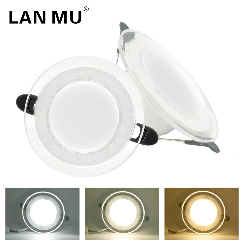 4inch LED Downlight 3Colors Changeable Spot Led 6W 220V Recessed Round Panel Light Indoor Lighting Down Light