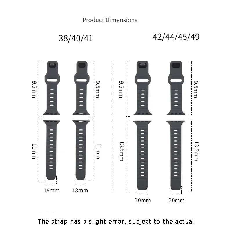 Soft Silicone Strap For Apple Watch Band Ultra 49mm 44mm 45mm 42mm 41mm 42mm 46mm sport Watchband iwatch Series 10 9 8 7 6 5 se