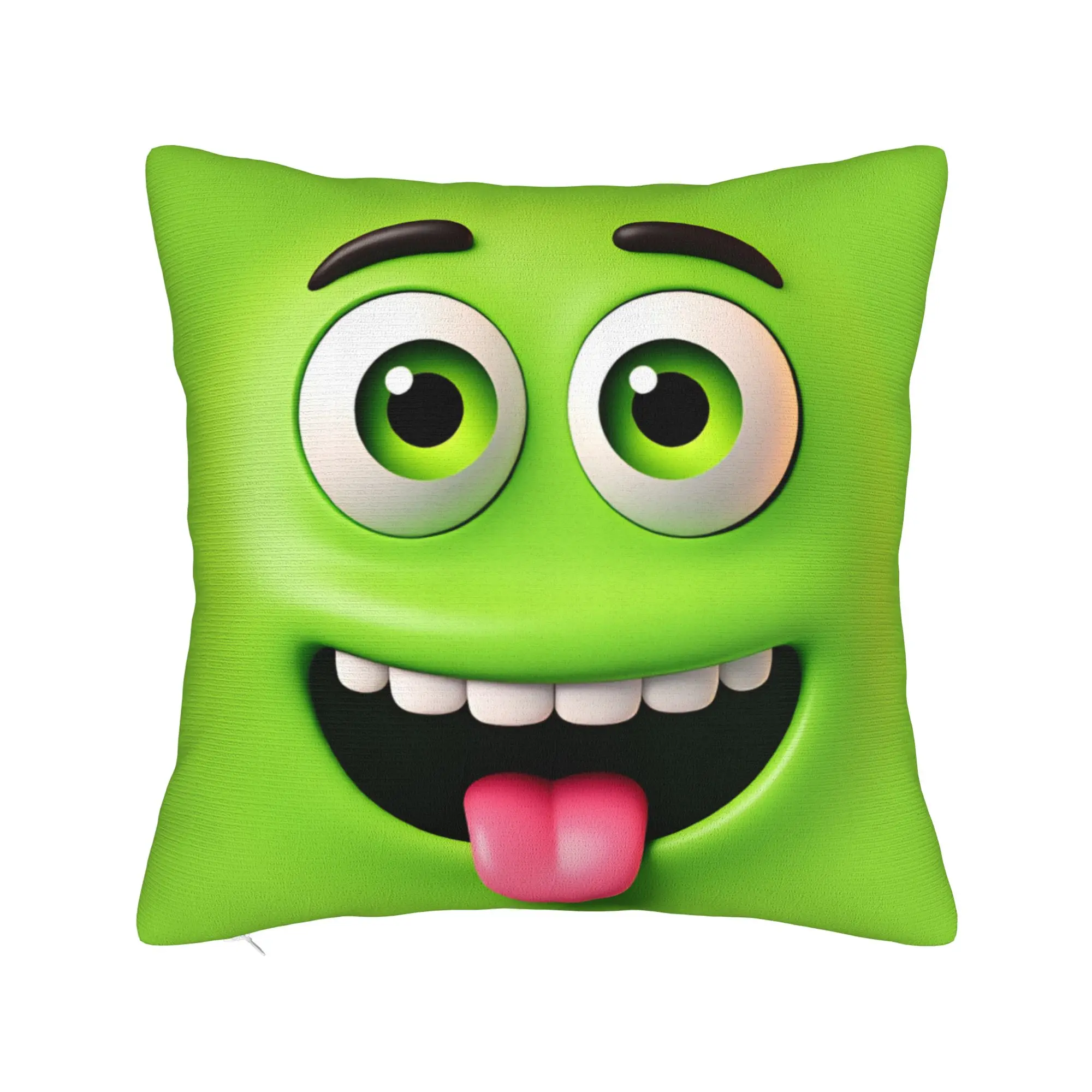 The Monster With Big Eyes Cartoon Face Meme Pillow Case  Soft Pillow Cover Kawaii Pillowcases For Sofa Car Home Decor