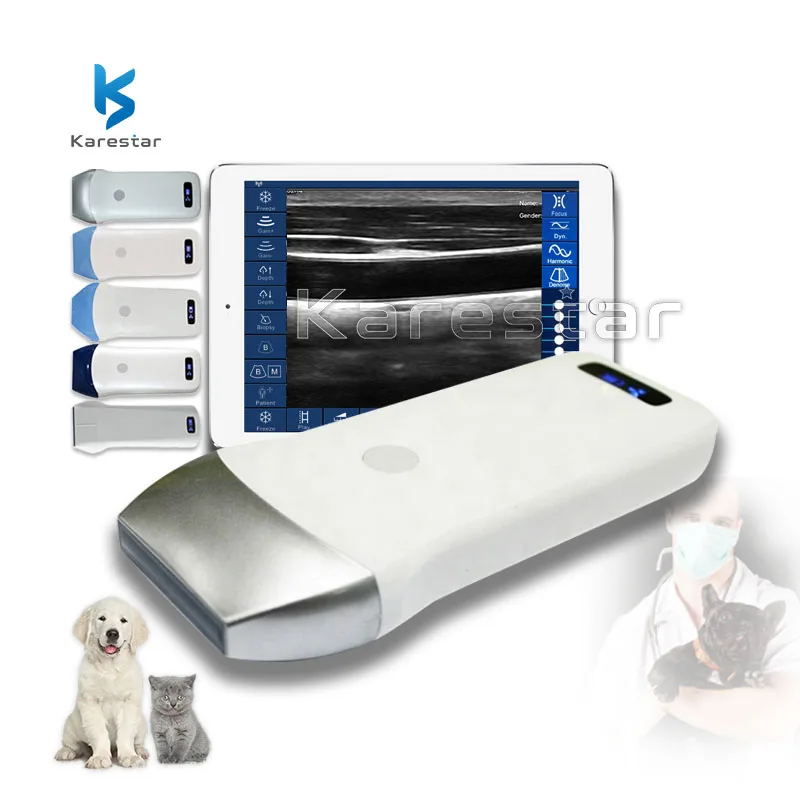 K-WP200 portable vet color doppler micro convex and linear wireless ultrasound