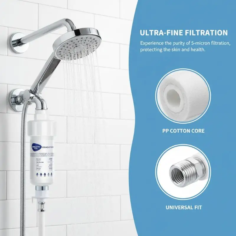 Water Filter Purifier Shower Washing Machine Filter Under Sink Water Filtration System Tap Water Pre-chlorine Removal Filter