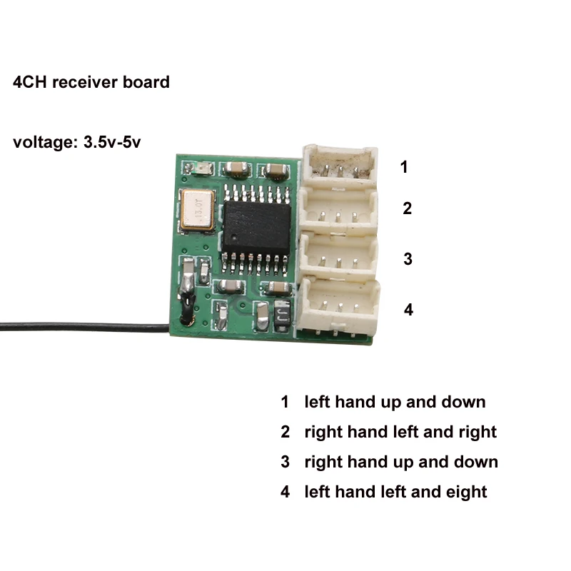 RC 탱크 모델 자동차 전기 로봇, PPM 전송 리시버 보드 전원 1S 3.3V-4.2V, 900MHZ 6CH 리모컨 키트, 1 세트