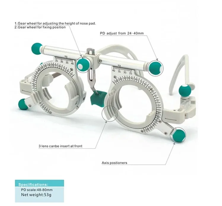 UTF4880 Optometric Universal Trial Frame PD Adjustable Oculus Trial Lens Frame CE Certificated Optometry Optometric Frame
