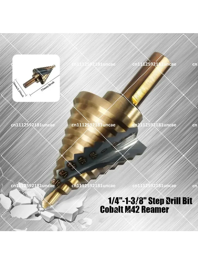 Cobalt Step Drill Bit Set 1/4