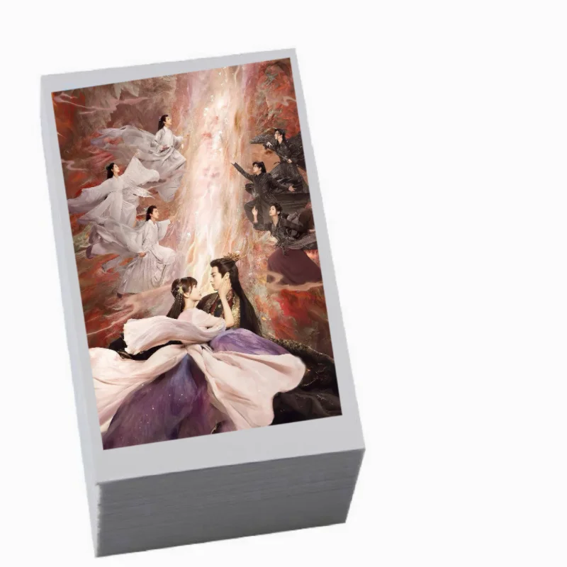 100PC Dylan Wang Hedi Yu Shuxin Zhang Linghe Lomo Card TV Love Between Fairy and Devil Drama Stills 8.4*5.6cm 3 Inch Small Card