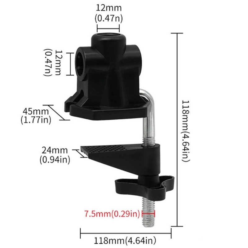 5 Pieces Replacement Heavy Duty C Clamp Mounting Table Clamp Non-Slip C Clamp