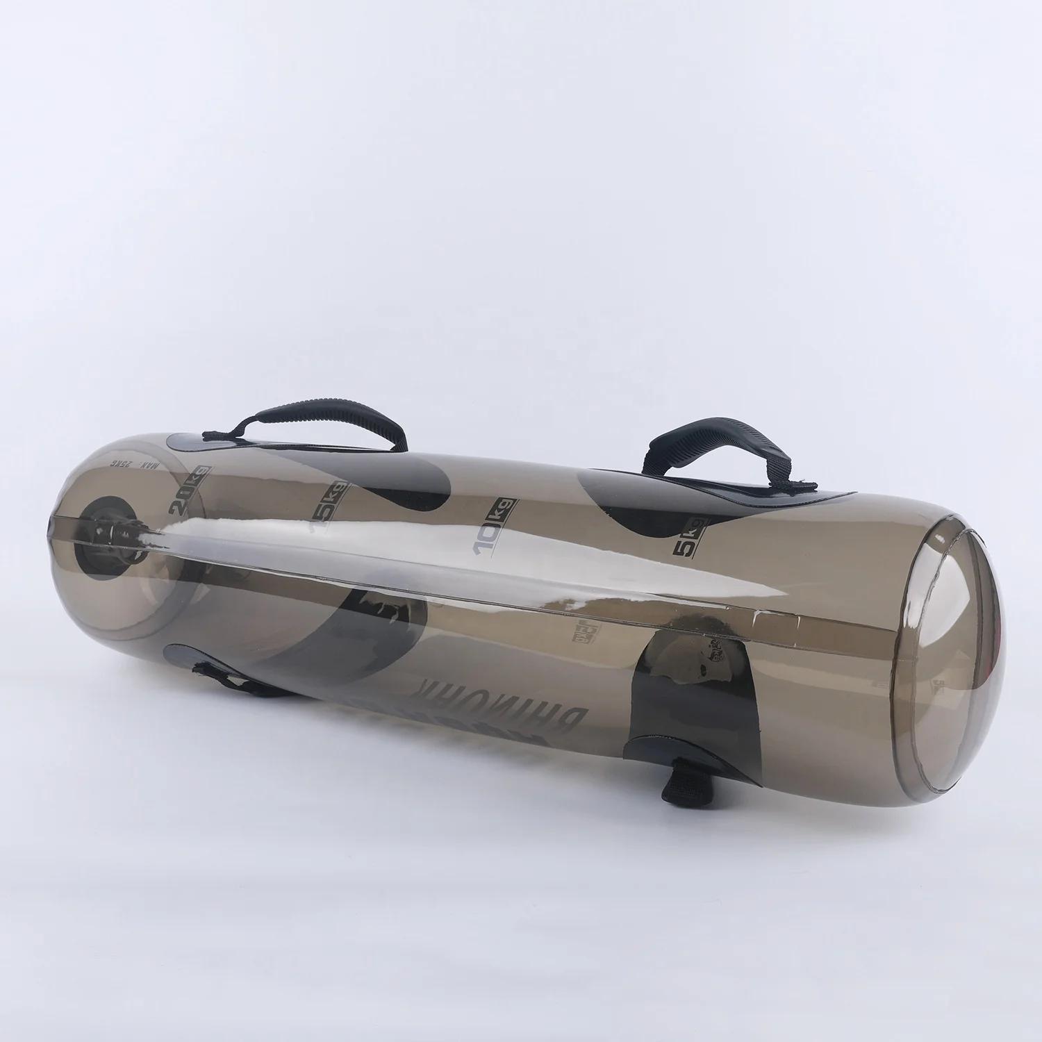 

25kg Semi Transparent Translucent Black Weight Lifting Outdoor Pvc Water Dumbbell Sandbag Fitness Power Aqua Bag