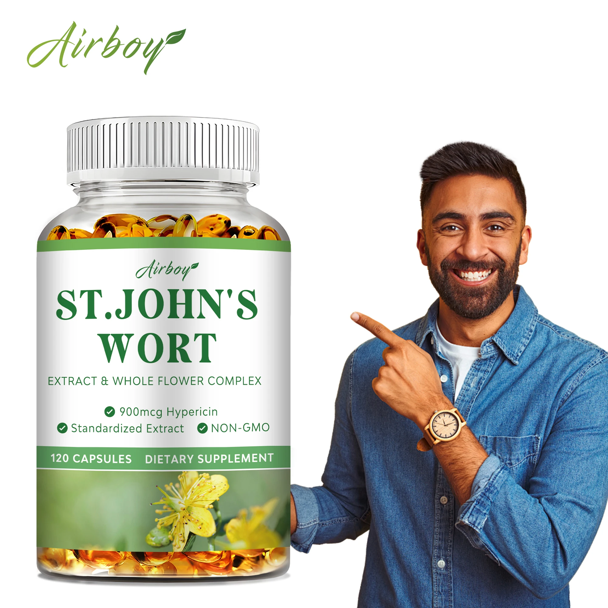 

St. John's Wort - Reduce Stress and Anxiety, Promote Positive Mood, Boost Mental Health, Improve focus, and Regulate Sleep