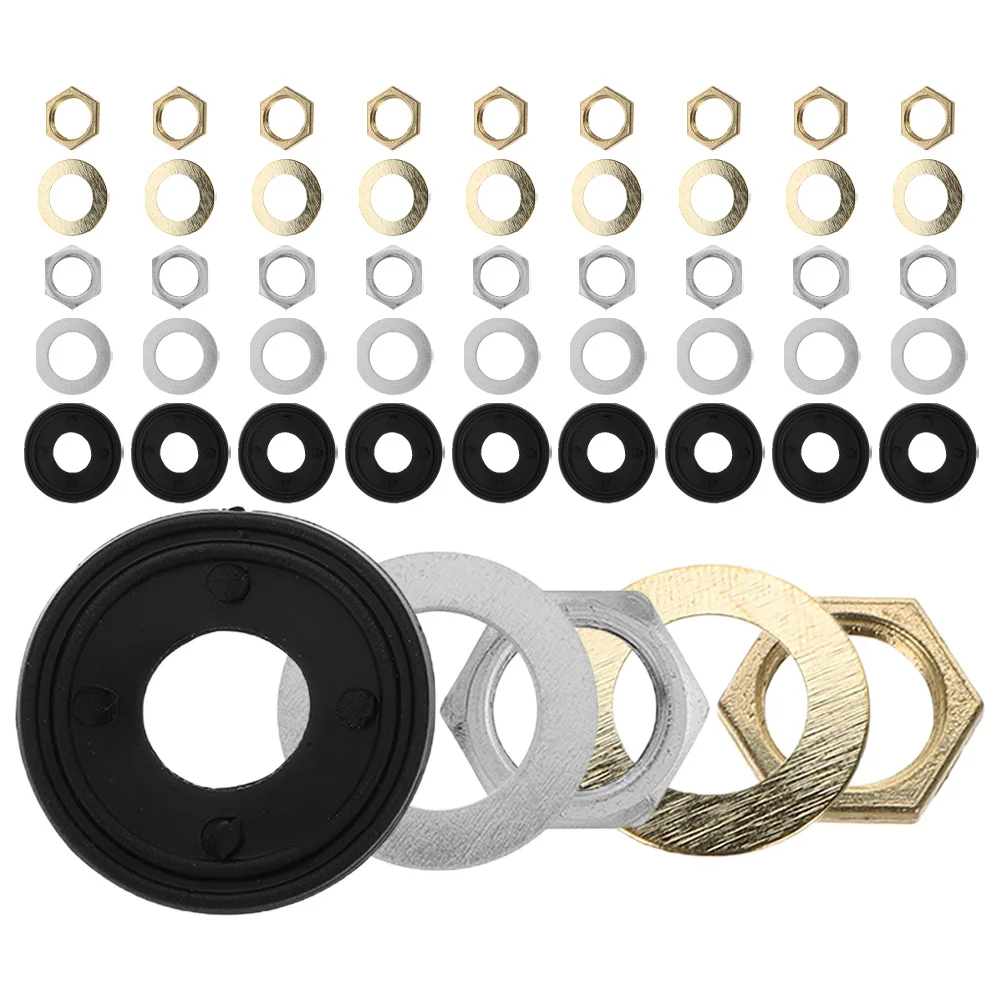 

20set 20Sets Quartz Clock Mechanism Accessories Repair Tools Nuts Washers Rubber Rings For Diy Clock Maintenance High Elasticity
