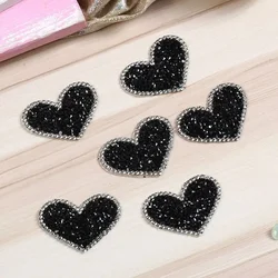 5pcs Love Sequin Patches For Kids Clothes Bag Hat Shoes Diy Stripes Iron On Appliques Thermo Clothing Embroidery Heart Badges