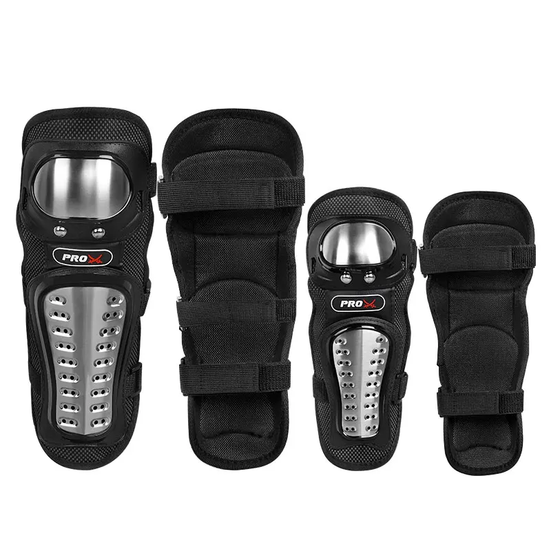 

4Pcs/Set Stainless Steel B Model Motorcycle Knee and Elbow Protector Off Road Motorcycle Riding Motorcyclist Knee Pads