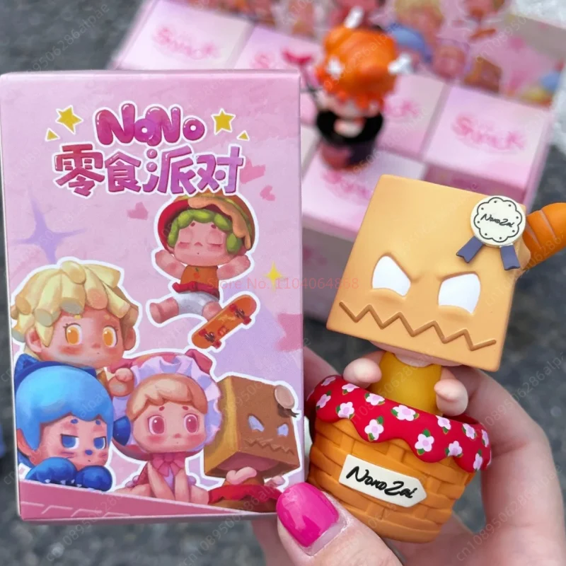 Hot Selling Genuine Second-Generation Blind Box Nono Snack Party Series Trendy Boy Toy Figurine Figurine Figurine Christmas Gift