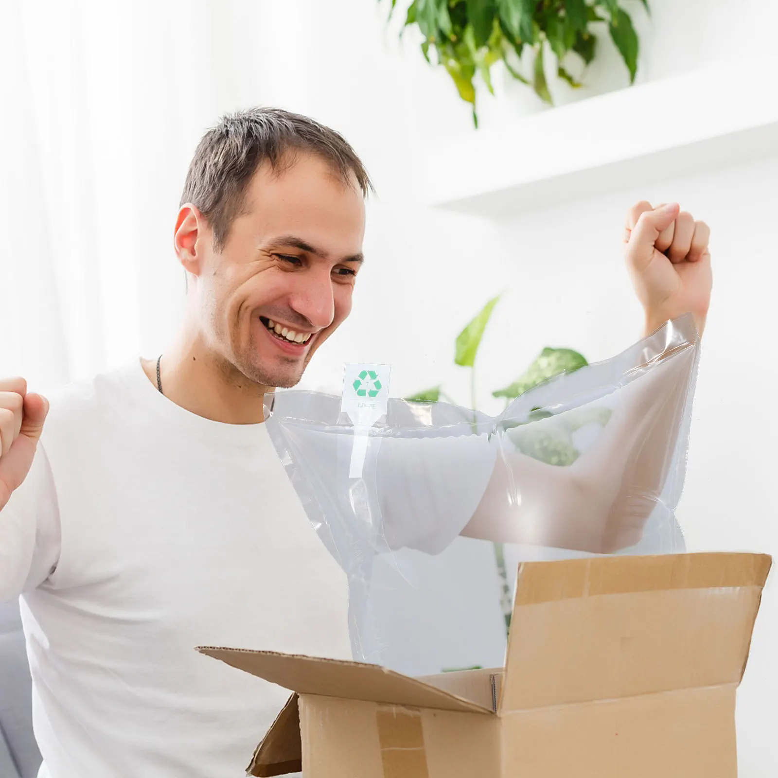 30 Stück aufblasbare Luftverpackungs-Luftblasenbeutel, Pufferfolie für zerbrechliche Produktversand, Luftblasenbeutel, aufblasbare Paketbeutel