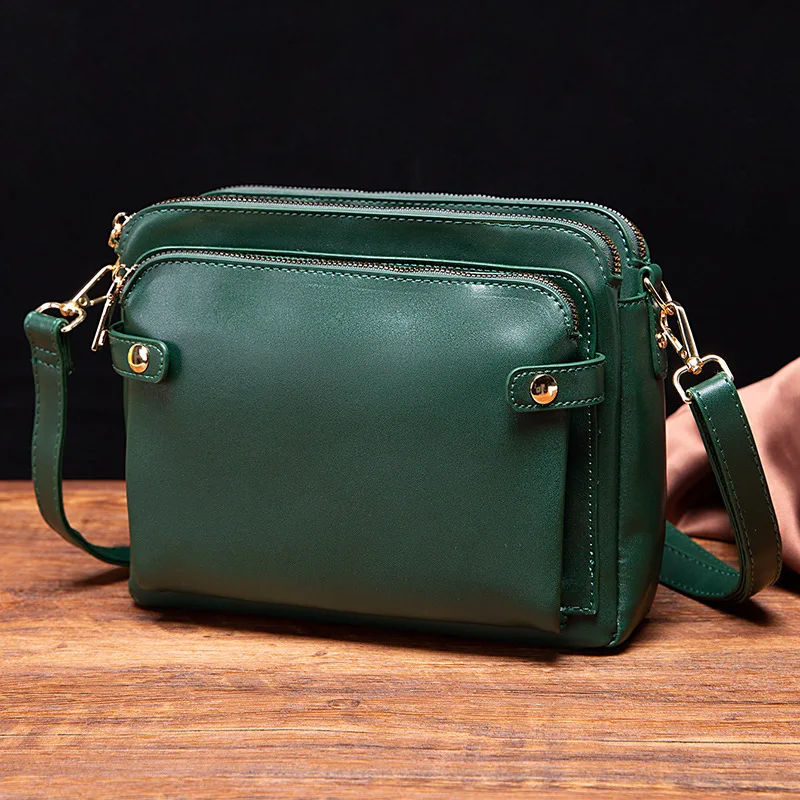 

Brand Designer Green women bag handbag top leather small women's shoulder messenger bags fashion Multi-function lady bag 2023