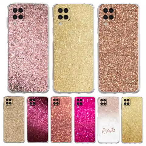 Pink Glitter Soft Cover for Samsung Galaxy A13 A22 A52S A52 A72 A51 A71 A41 A31 A21 A11 5G Luxury Transparent Phone Case Fundas