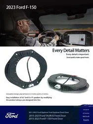 2PCS Suitable for Ford Taurus Explorer F150 Front Door Speaker Pad 6.5 