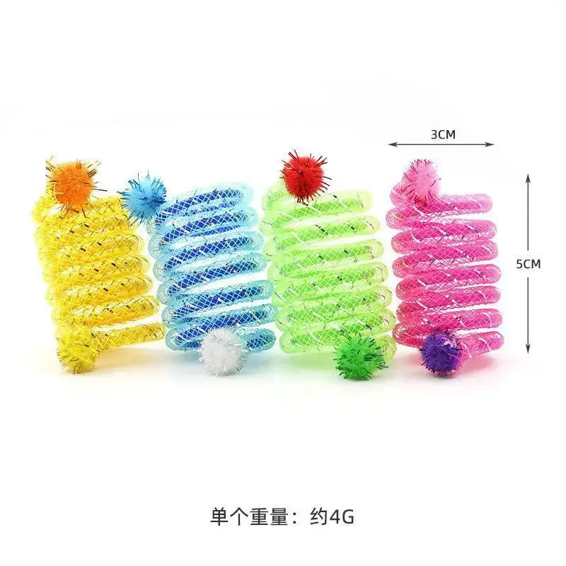 

Pet Colored Spring Cat Toy Elastic Hose Cat Interactive Toy Pet Products Toys for Cats Игрушки Для Кошек