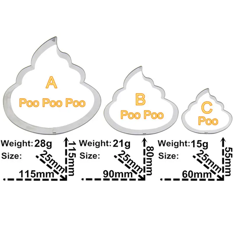 Different Sizes Gold Heap Ice Creams Shape Cake Decorating Fondant Cutters Tools,Stainless Steel Cookie Biscuit Baking Molds