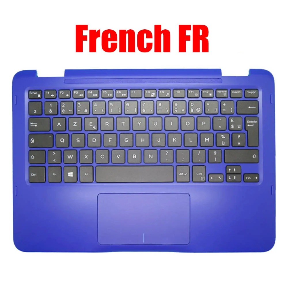 

French FR Blue/Red Laptop Palmrest For DELL 3168 3169 09FJVH 0R52NT 0KYW5P 00GT04 460.06Q0C.0003 09FJVH 0R52NT 460.06Q09.0004