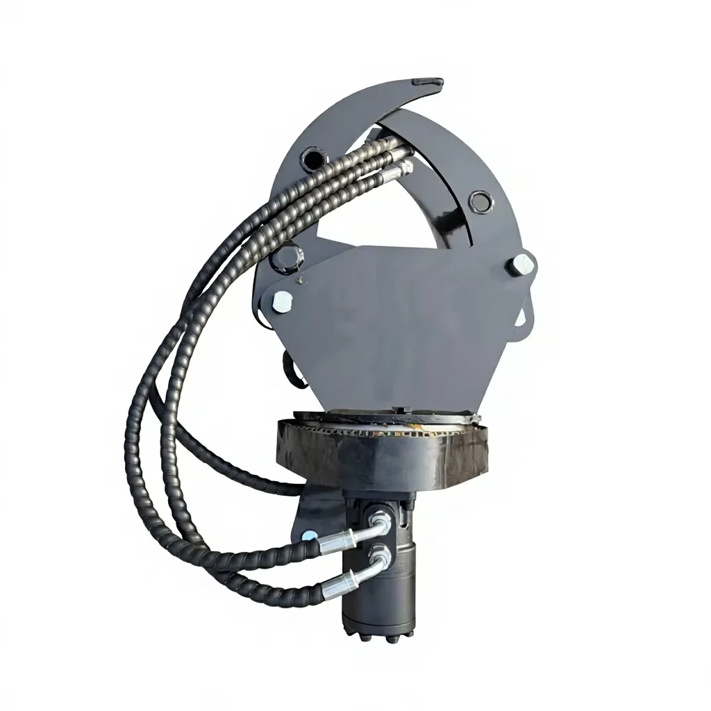 Rotary excavator with rotating accessories, equipped with motors and gears, suitable for excavators weighing over 12 tons