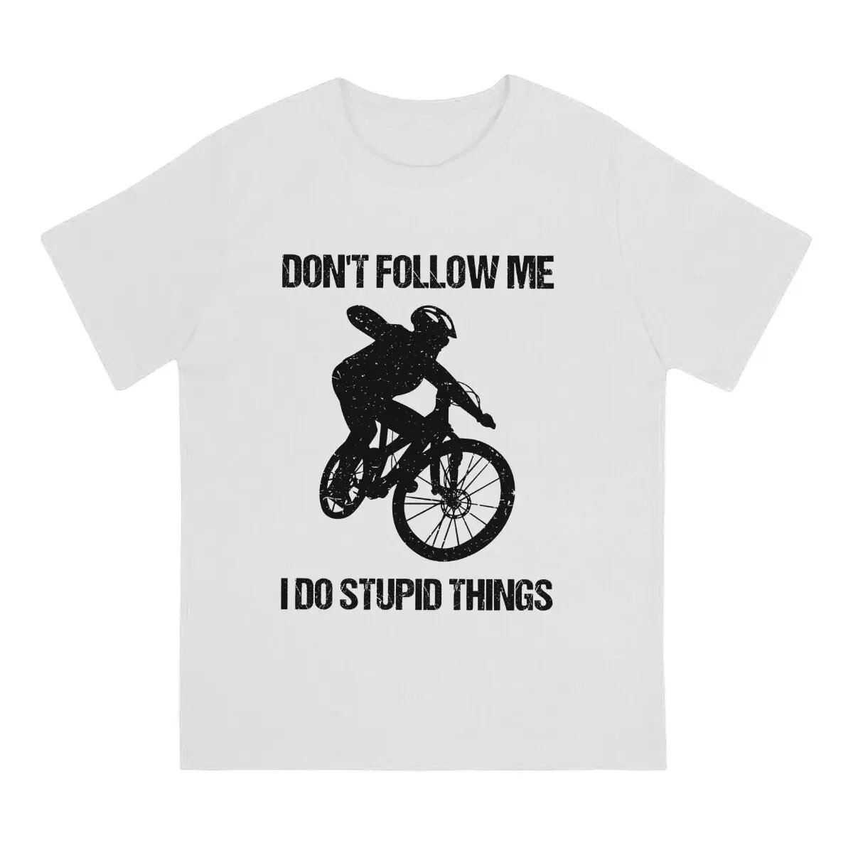 Men's T-Shirt Don't Try To Follow Me Cotton Tee Shirt Short Sleeve Cycologist Bicycle T Shirt Crew Neck Clothes New Arrival