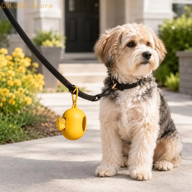 Daily Carry Dog Waste Bag Set with 6 Rolls Outdoor Dog Walking Bag Dispenser D0LD